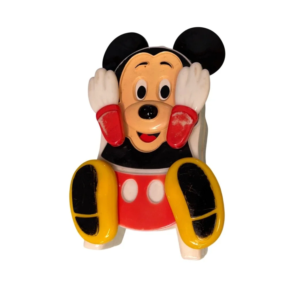 Vintage Illco Mickey Mouse Musical Peekaboo Toy Disney Nursery Decor Hong Kong